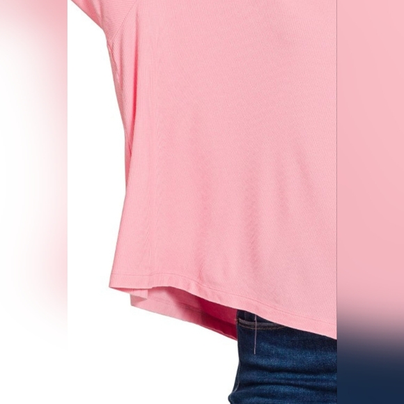 Zenana Oversized Ribbed Round Neck Short Sleeve Tee - Picture 3 of 7